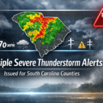 Multiple Severe Thunderstorm Alerts Issued for South Carolina Counties