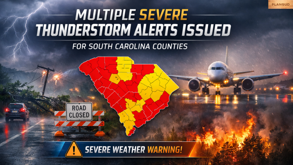 Multiple Severe Thunderstorm Alerts Issued for South Carolina Counties